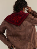 Carmen Knitted Triangle in Wine