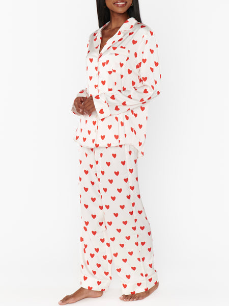 Classic PJ Set in Queen of Hearts Silky