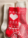 Nordic Knit Sock Pack in Red Combo