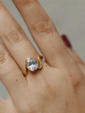 Sofia Diamond Zircon Oval Wave Ring