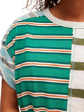 Get Real Tee in Green Combo