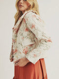 Lovey Dovey Quilted Jacket in Blush