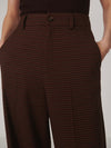 Layne Wide Leg 29.5 in Dark Cocoa Mini Check