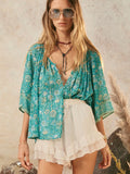 Elysian Short Sleeve Blouse in Jade