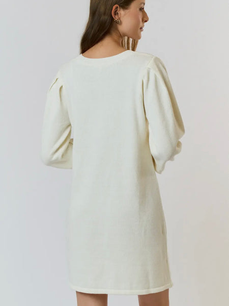 Be The Present Sweater Dress in Cream