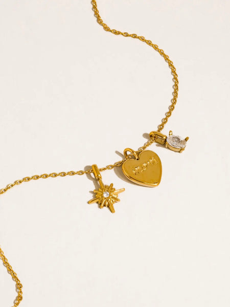 Gentilly MOM Heart Charm Necklace