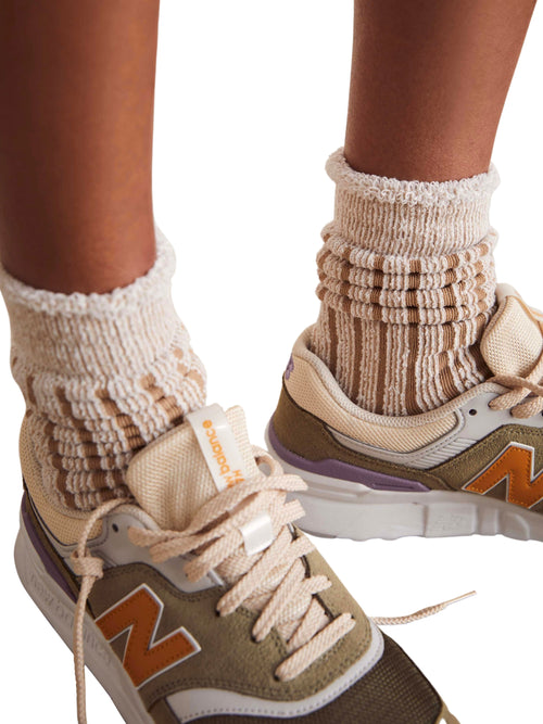 FP Plush Inside Out Crew Socks in Camel