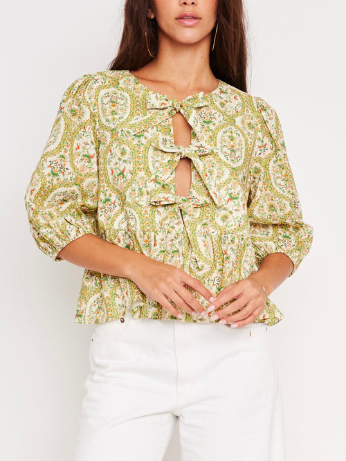 Ros Top in Basil Mosaic