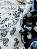 Retro Paisley Scarf in Navy