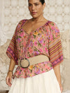 Swan Lake Flutter Sleeve Blouse in Lilac Rose