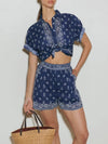They Call It The Blues Bandana Shorts in Navy
