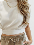 Pleated Top in Natural