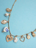 Hearts & Pearls Charm Necklace