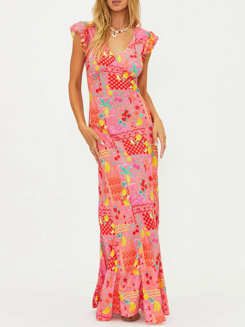 Elodie Dress in Passion Fruit