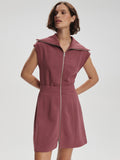 Rebecca Zip Through Dress in Wild Rhubarb