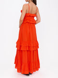 Freya Maxi Dress in Rouge Red Voile