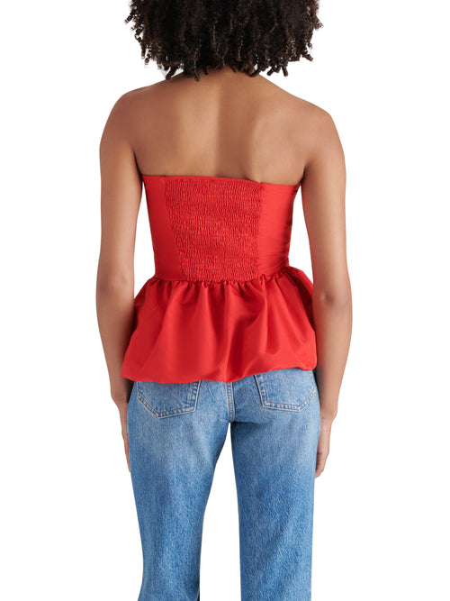 Amari Strapless Top in Red