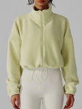 Put It In Reverse Cropped Jacket in Lime