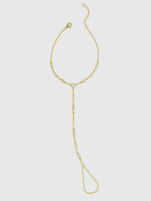 Seraphine CZ Hand Chain Bracelet