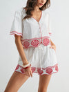 Shell Yes Top in White & Red