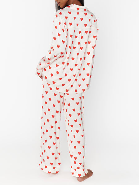 Classic PJ Set in Queen of Hearts Silky