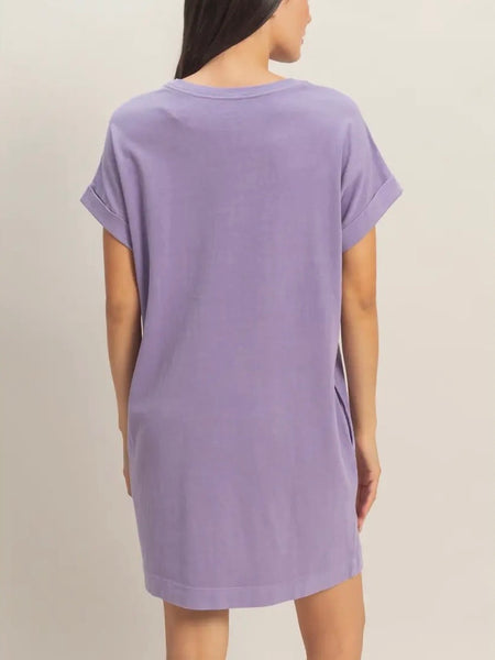 When's Tee Time Mini Dress in Dusty Purple