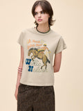 Willie Nelson Horse Called Music Reverse GF Tee in Desert Sage