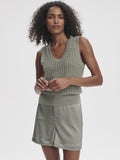 Ferns Open Knit Tank in Shadow