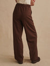 Layne Wide Leg 29.5 in Dark Cocoa Mini Check