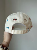Embroidered Everything Hat in Cream