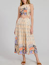 Jaen Printed Halter Top in Natural