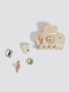 KitschPop Cloud Clip 7pc Vintage in Pearlized Cream