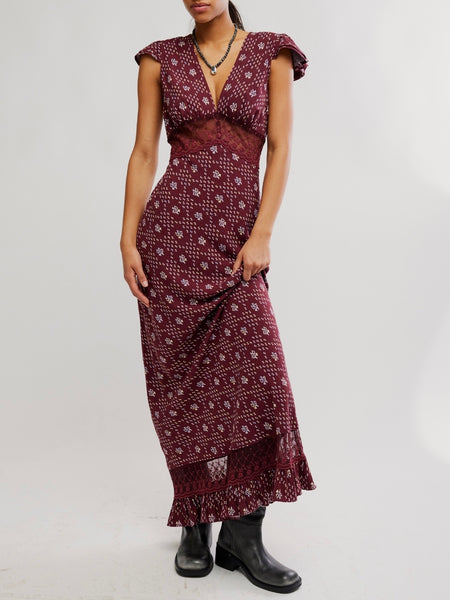 Eternal Soul Maxi in Maroon Geo Combo