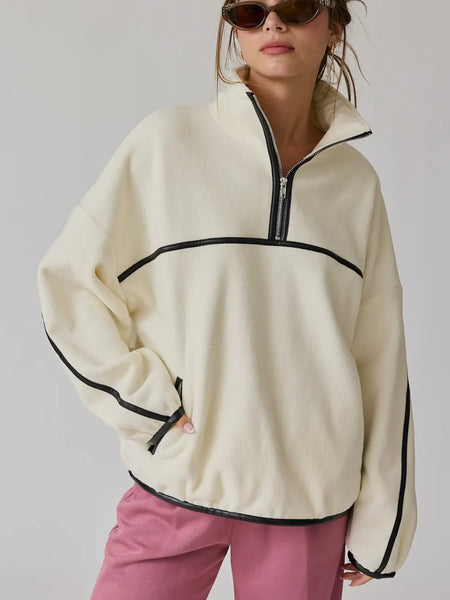 Fit To Fleece Pullover in Cream