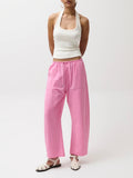 Theo Poplin Pant in Azalea