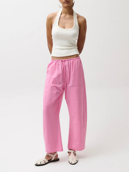 Theo Poplin Pant in Azalea