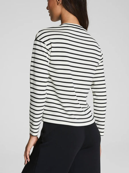 AirEssentials Relaxed Long Sleeve Top in Pier Stripe