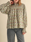 So Yoked To See You Blouse in Cream Garden