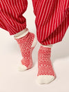 Nordic Knit Sock Pack in Red Combo