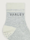 Grayson Half Crew Grip Sock in Light Grey Marl