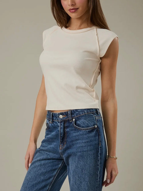 See My Seams Tank in Cream