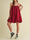 Bring The Bubbles Mini Dress in Burgundy