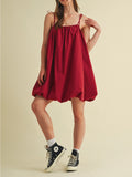 Bring The Bubbles Mini Dress in Burgundy