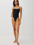 X RAILS Nadia One Piece in Black Blanket Stitch