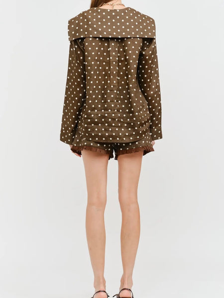On The Spot Blouse in Brown