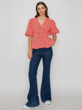 In A Cinch Eyelet Top in Coral