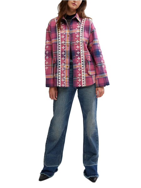 Nordic Chill Shirt Jacket in Painted Hills Berry