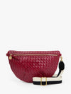 Grande Fanny in Garnet Medium Woven Diagonal