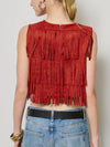 Feeling Fringey Tank in Brick