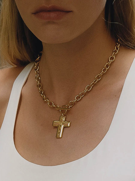 Trinite Cross Pendant Necklace